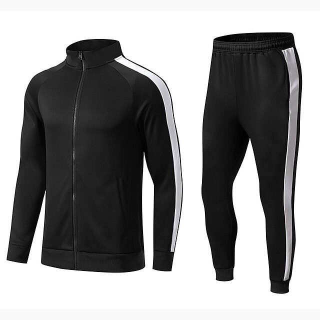 Sports & Outdoors Running, Jogging & Walking | Mens 2 Piece Tracksuit Sweatsuit Athletic Athleisure Winter Long Sleeve Thermal W