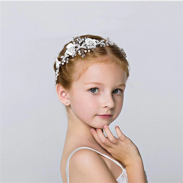 Kid's Girls' Hair Accessories Queen Wedding Wedding Party Transparent Flower Fashion 12
