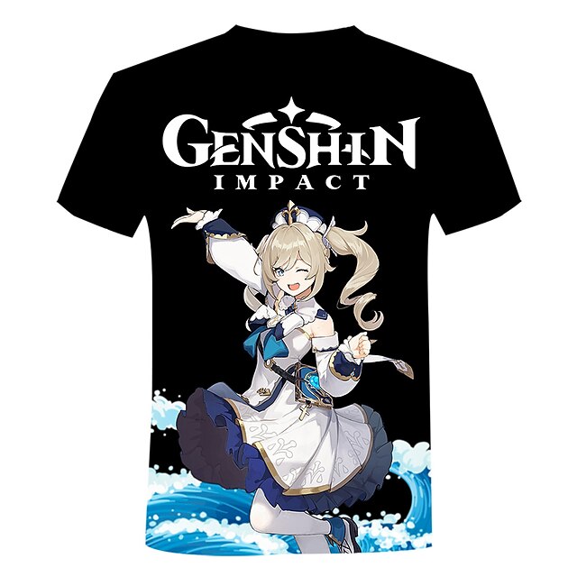 Toys & Hobbies Cosplay & Costumes | Inspired by Genshin Impact Cosplay Anime Cartoon 100% Polyester Print 3D Harajuku Graphic T-