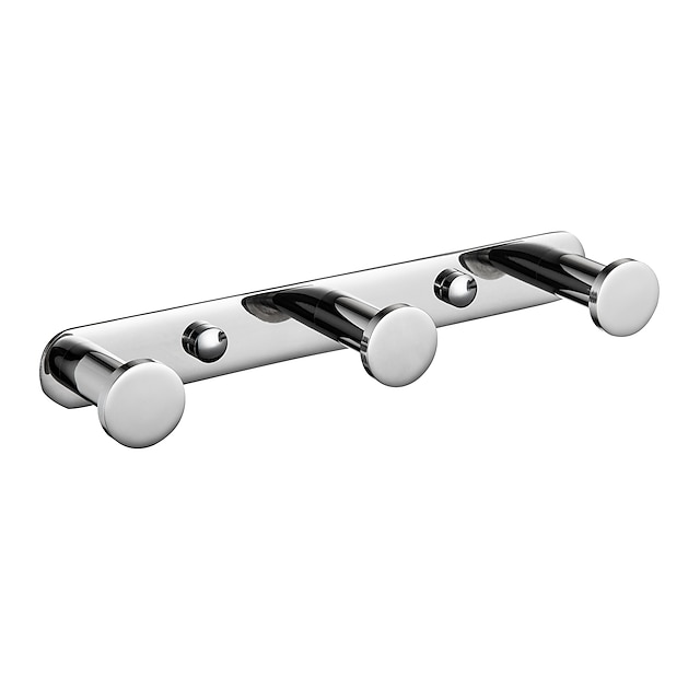  Carlig multifunctional pentru halat, stil modern, otel inoxidabil 304, 4 finisaje negru, crom, periat, auriu- pentru baie si dormitor montat pe perete