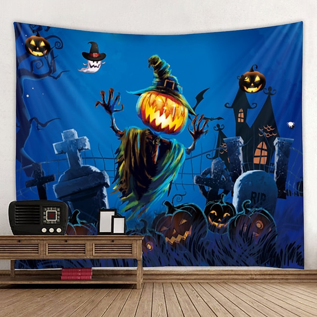 Home & Garden Home Decor | Halloween Tapestry Art Deco Blanket Curtain Hanging Home Bedroom Living Room Decoration Witch Pumpkin