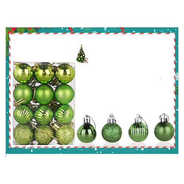 Home & Garden Home Decor | Christmas Special-shaped Balls 3cm 24pcs Plastic Christmas Balls Christmas Tree Pendants - FM96914