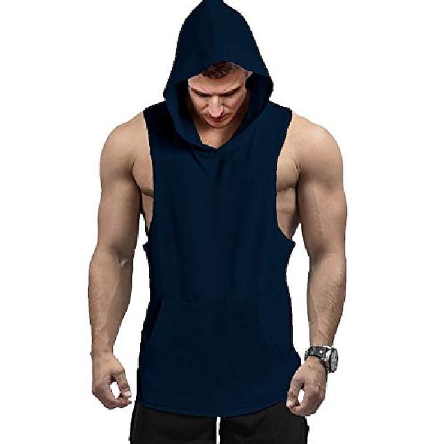 sleeveless workout moletom com capuz