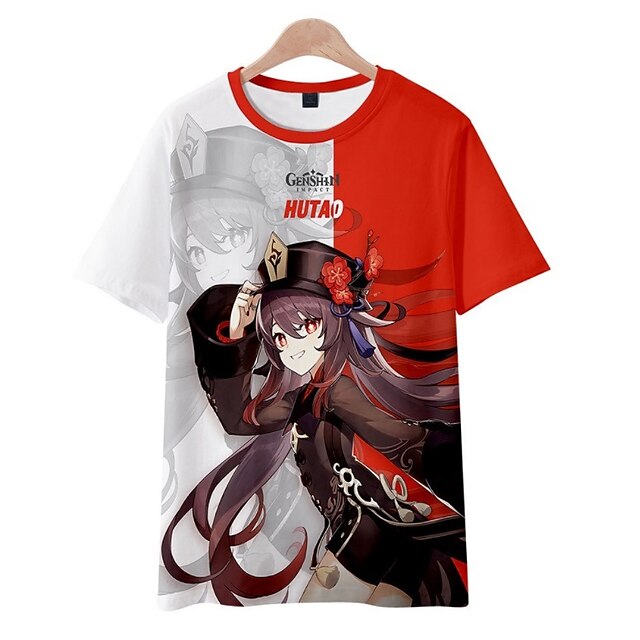 Toys & Hobbies Cosplay & Costumes | Inspired by Genshin Impact T-shirt 100% Polyester Print 3D T shirt For Mens / Womens - EU218