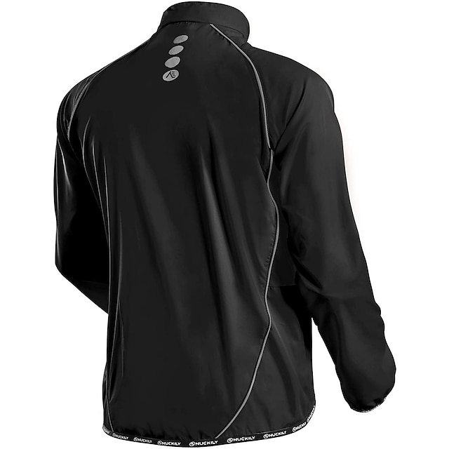Nuckily Men's Cycling Jacket Rain Jacket Packable Waterproof Windproof