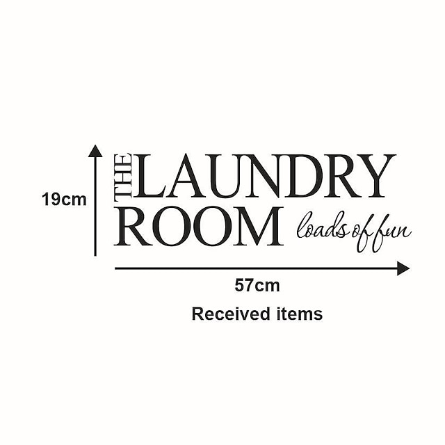 Home & Garden Home Decor | the laundry room-loads of fun…vinyl wall decal - -matte dark blue-44 x 14 - CO50939