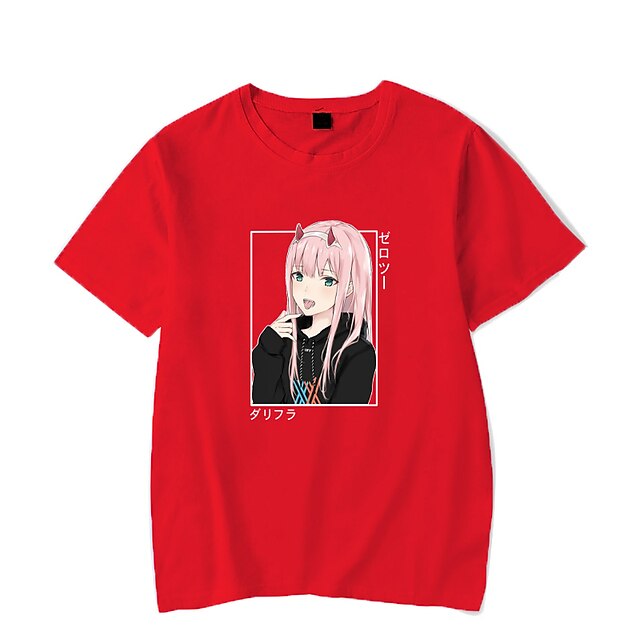 Toys & Hobbies Cosplay & Costumes | Inspired by Darling in the Franxx Zero Two Anime Cartoon Polyester / Cotton Blend Print Hara