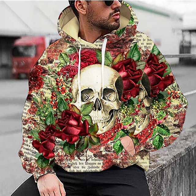 Men/'s Daily Pullover Hoodie Sweatshirt 3D Graphic Hooded Basic Hoodies Sweatshirts Long Sleeve Blue Purple Red