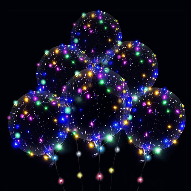 Ballons LED Bobo Lumineux - 10/20/30 Pièces - Multicolore Clignotant - Décoration Fête