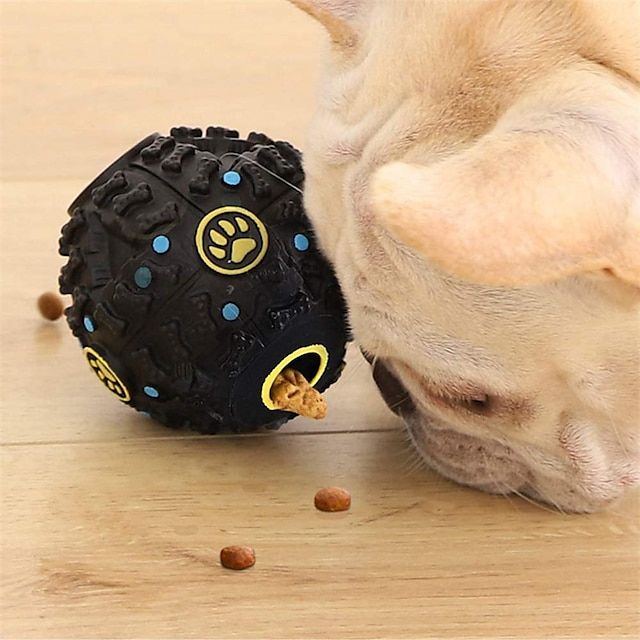  Paquete de 2 juguetes de bolas para perros juguetes interactivos para perros bola de aperitivos bola con fugas para limpiar los dientes de mascotas / masticar / jugar iq treat ball 2,75 pulgadas / 7