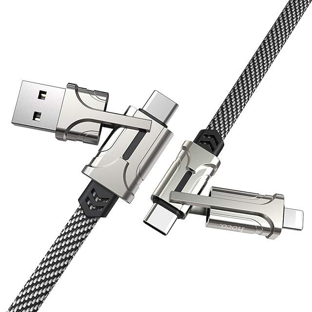  HOCO USB C to Lightning USB C to USB C Cable All-In-1 Quick Charge 3 A 1.2m(4Ft) Zinc Alloy For Samsung Xiaomi Huawei Phone Accessory