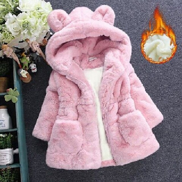 Baby & Kids Girls Clothing | Kids Girls Coat White rabbit ears wool sweater (plus velvet thickening) Pink Bunny Ears Wool Sweate