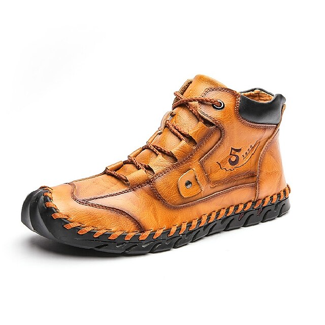 Hombre Botas Zapatos Confort Botas de trabajo Casual Diario Exterior  Zapatos de Paseo Cuero Sintético Usar prueba Botines / Hasta el Tobillo  Marrón Claro Morrón Oscuro Negro Otoño Invierno 8207042 2021 – $44.07