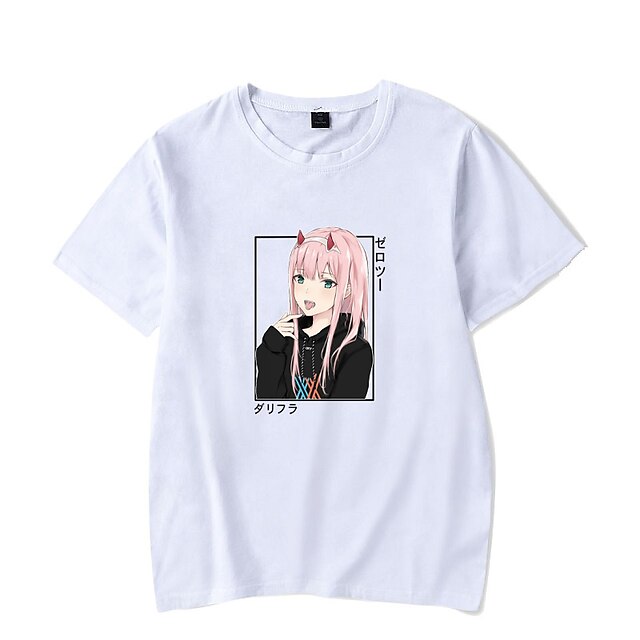 Toys & Hobbies Cosplay & Costumes | Inspired by Darling in the Franxx Zero Two Anime Cartoon Polyester / Cotton Blend Print Hara