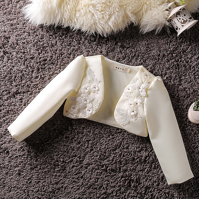 Mädchen 3D Mantel Langarm Sommer Frühling Kuschelig kinderkleidung 3-12 Jahre Formal Party Schlank