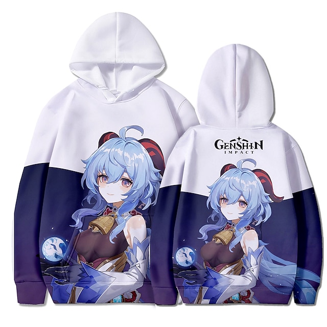 Toys & Hobbies Cosplay & Costumes | Inspired by Genshin Impact Ganyu Anime Cartoon Terylene Anime 3D Harajuku Graphic Hoodie For