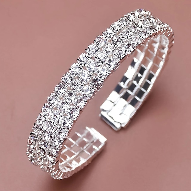  Women's Bracelet Layered Precious Personalized Stylish Artistic Luxury Elegant Alloy Bracelet Jewelry Silver For Gift Holiday Engagement Prom Festival