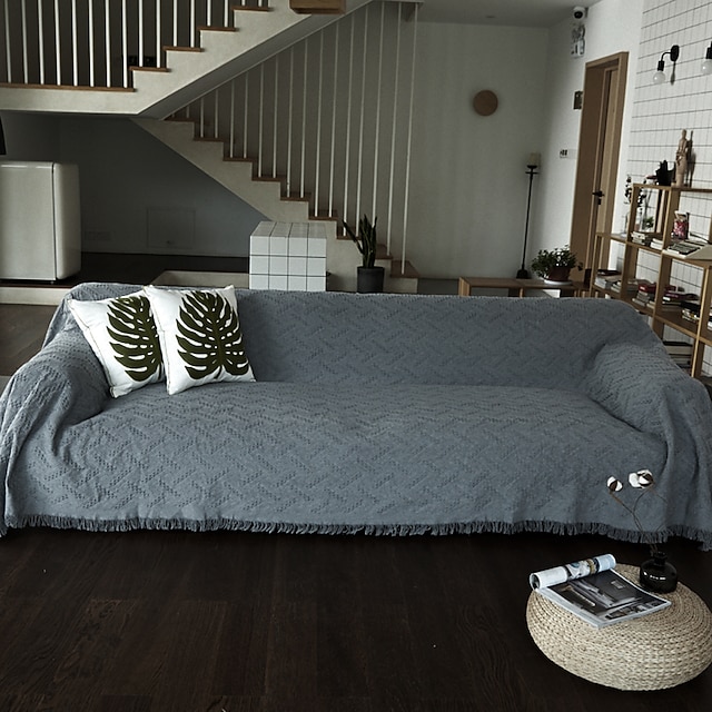 Sofa Cover Sofa Blanket Solid Color Couch Cover Couch Protector Sofa Throw Cover Washable for