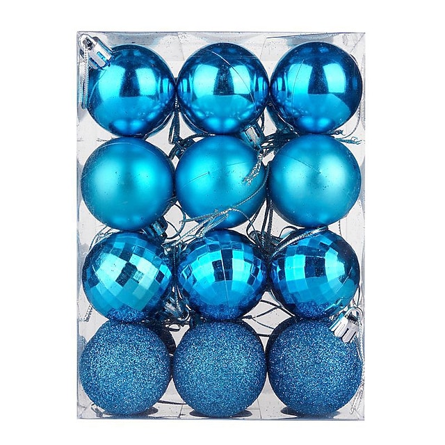 Christmas Baubles 24pcs 4cm Christmas Balls Plastic Shiny Electroplating Balls Christmas Tree