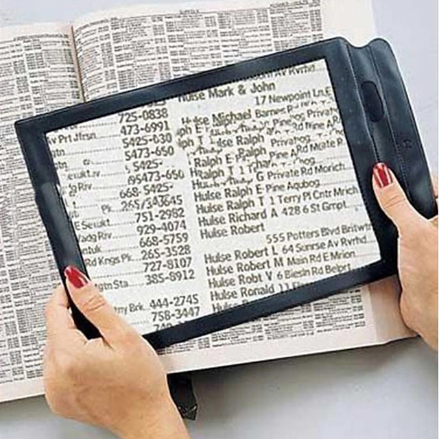  2pcs a4 lente d'ingrandimento a pagina intera lente d'ingrandimento da lettura portatile lente ausiliaria strumento di lettura regali per i genitori anziani, regalo di ritorno a scuola