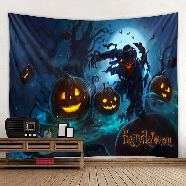 Home & Garden Home Decor | Halloween Tapestry Art Deco Blanket Curtain Hanging Home Bedroom Living Room Decoration Witch Pumpkin