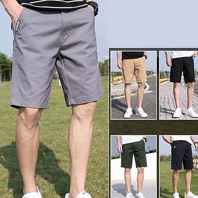 

Men's Hiking Shorts Hiking Cargo Shorts Solid Color Summer Outdoor 10 Ripstop Quick Dry Multi Pockets Breathable Cotton Knee Length Shorts Army Green Blue Grey Khaki Black Hunting Fishing Climbing