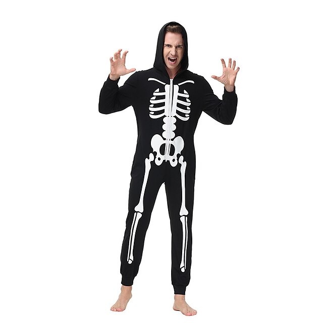 Skeleton / Skull Outfits Kigurumi Pajamas Kid's Adults' Men's Cosplay