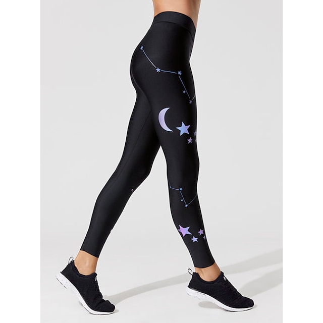 Womens 3D Print Yoga Pants Ladies Fitness Leggings Gym Exercise Sports Trousers