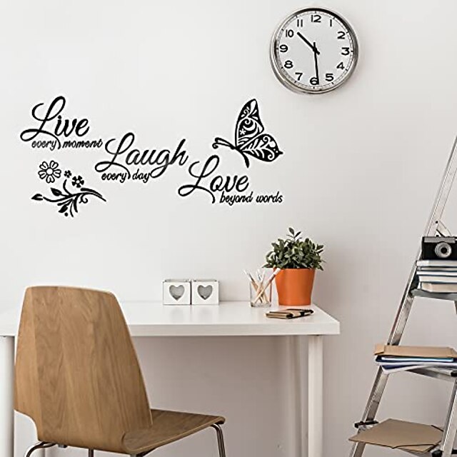 3PC inspirational wall stickers acrylic mirror wall sticker live every