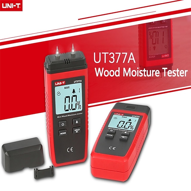 UNI-T UT377A Digital Wood Moisture Humidity Meter Tester Detecting Wood 2%~40% 