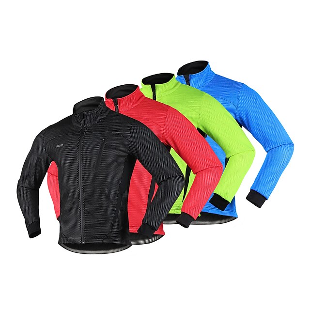 arsuxeo men's cycling jacket bike jacket top thermal