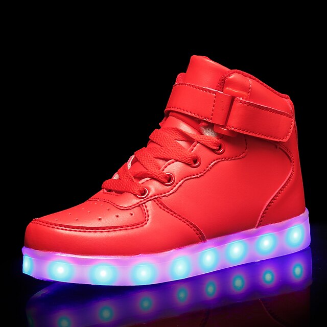 Men's Gold High-Top LED Sneakers - Shiny Light-Up Shoes with ...