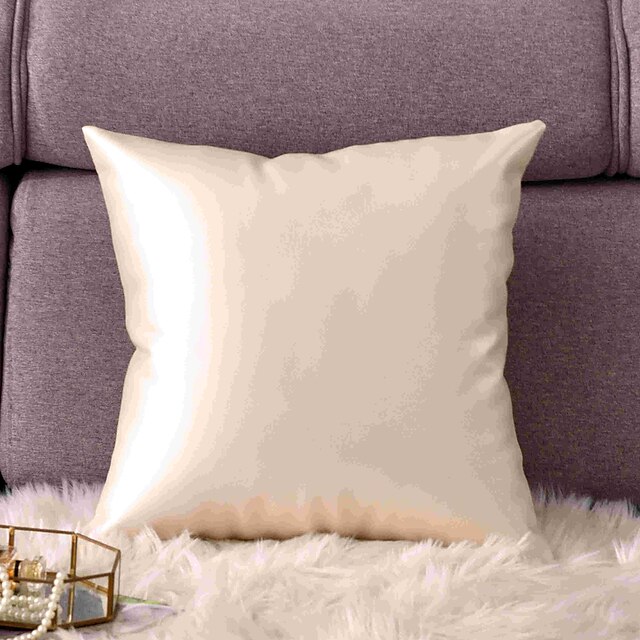 Home & Garden Home Decor | PillowCase Fashion Simplicity PU Soft Skin Solid Color Splicing Style Pillow Case Cover Living Room B