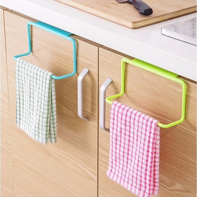  Kitchen Organizer Towel Rack Hanging Holder Bathroom Portable Storage Rack Hanger Shelf For Kitchen Supplies Accessories