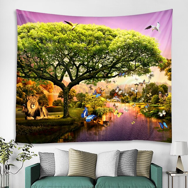 Home & Garden Home Decor | Beautiful Natural Scenery Of Mountains Rivers And Lakes Tapestry Art Decoration Blanket Curtain Hangi