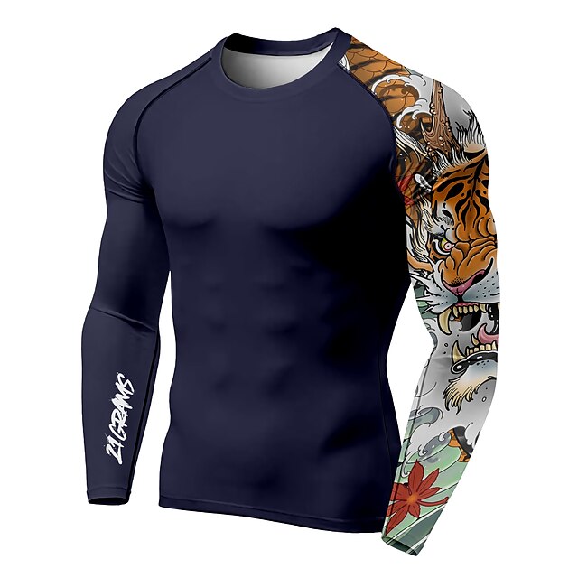 Sports & Outdoors Running, Jogging & Walking | 21Grams® Mens Long Sleeve Compression Shirt Running Shirt Top Athletic Athleisure