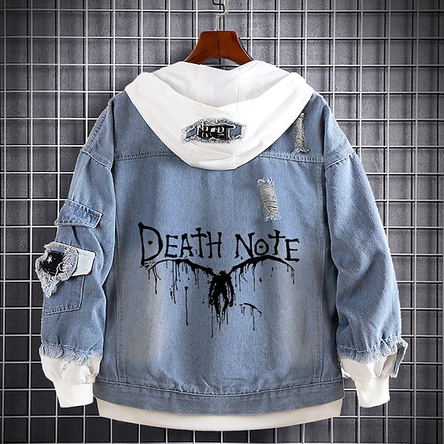 Toys & Hobbies Cosplay & Costumes | Inspired by Death Note L.Lawliet Anime Cartoon Denim Anime Harajuku Graphic Kawaii Hoodie Fo