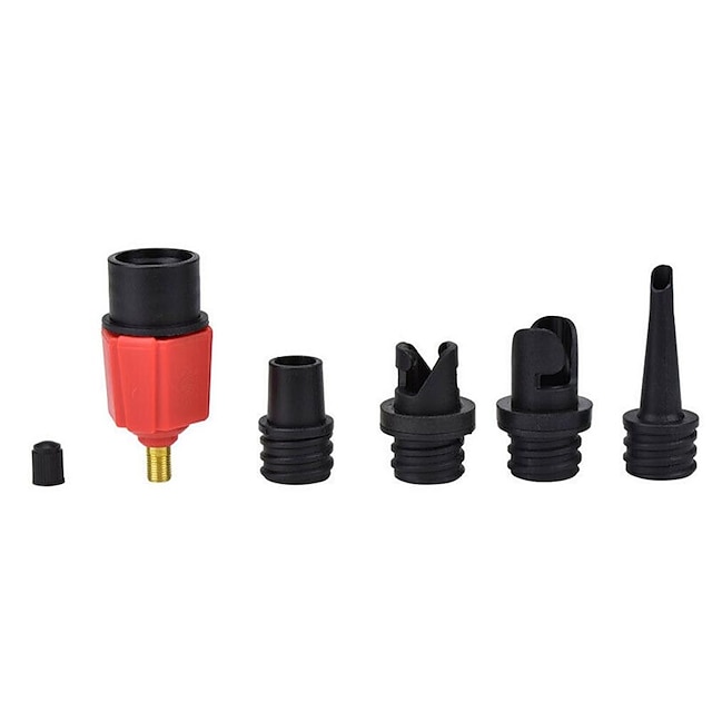  Techting Sup Air Pump Adapter Inflatable Paddle Rubber Boat Kayak Air Valve Adaptor Tire Compressor Converter 4 Nozzle