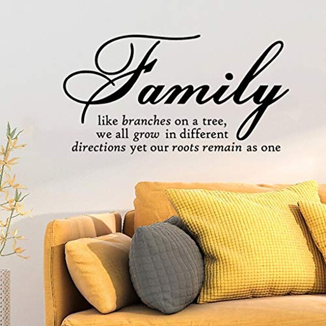 Home & Garden Home Decor | letters wall stickers, family removable black wall murals decals for bedroom living room children nur