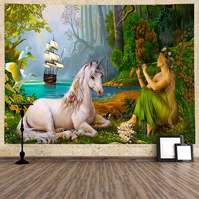 Home & Garden Home Decor | Fairytale Wall Tapestry Art Decor Blanket Curtain Hanging Home Bedroom Living Room Decoration - SX651