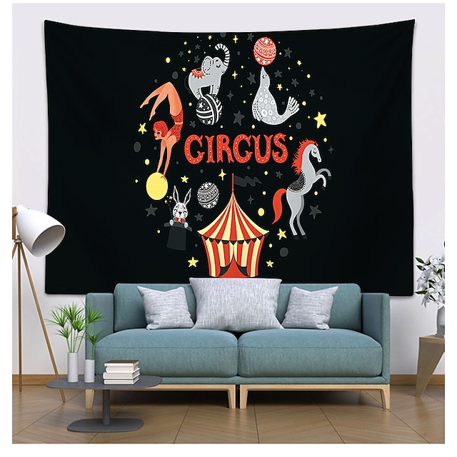 Home & Garden Home Decor | Circus Animals Wall Tapestry Art Decor Blanket Curtain Hanging Home Bedroom Living Room Decoration Po