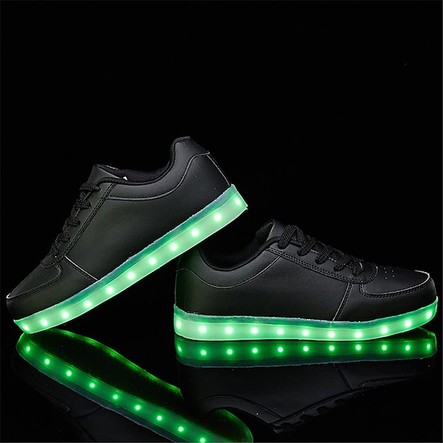 Boys Girls Sneakers LED Light up Shoes High Top USB Charging PU Non ...