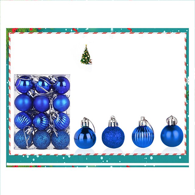 Home & Garden Home Decor | Christmas Special-shaped Balls 3cm 24pcs Plastic Christmas Balls Christmas Tree Pendants - FM96914