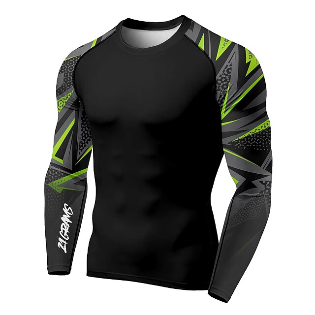 Sports & Outdoors Running, Jogging & Walking | 21Grams® Mens Long Sleeve Compression Shirt Running Shirt Top Athletic Athleisure