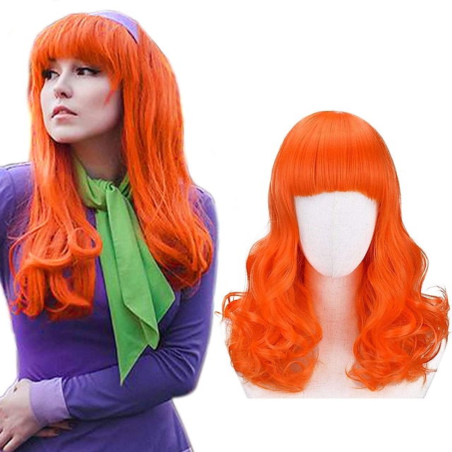 Daphne Wig Orange Wig for Daphne Halloween Costume Party Cosplay Wig ...
