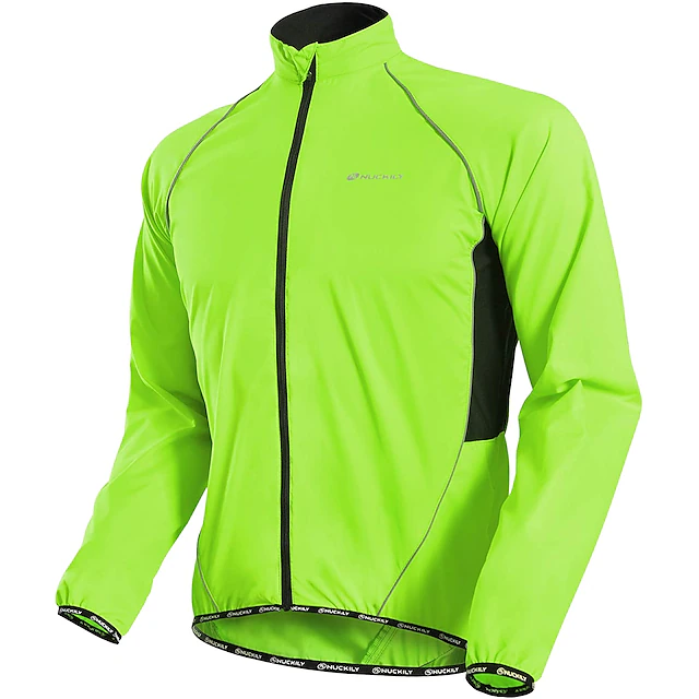 Nuckily Men's Cycling Jacket Rain Jacket Packable Waterproof Windproof ...