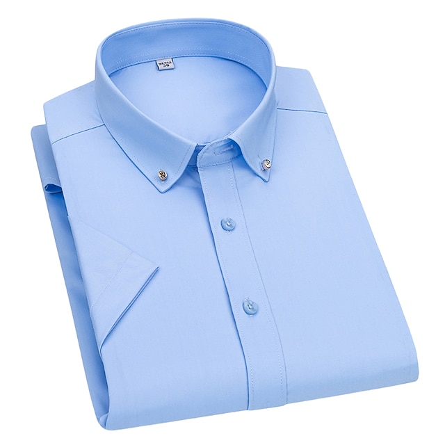 Men's Dress Shirt Button Down Shirt Collared Shirt Black White Pink