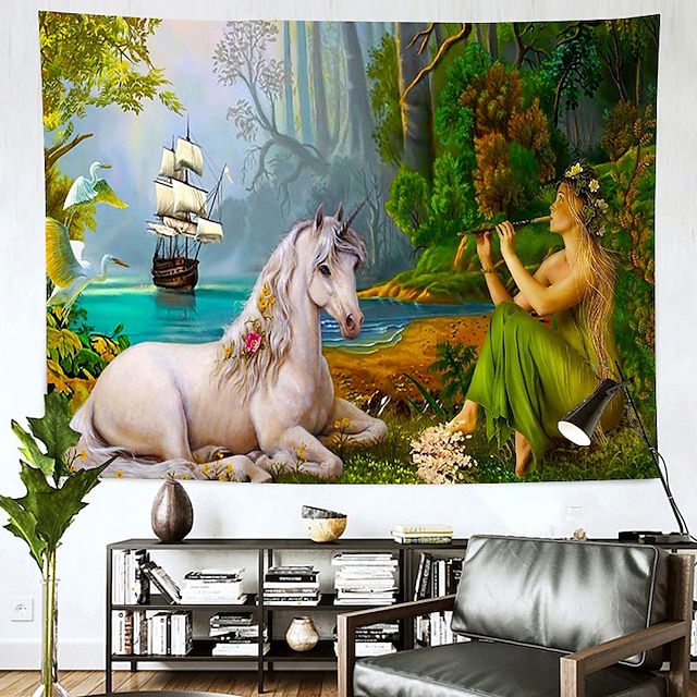 Home & Garden Home Decor | Fairytale Wall Tapestry Art Decor Blanket Curtain Hanging Home Bedroom Living Room Decoration - SX651