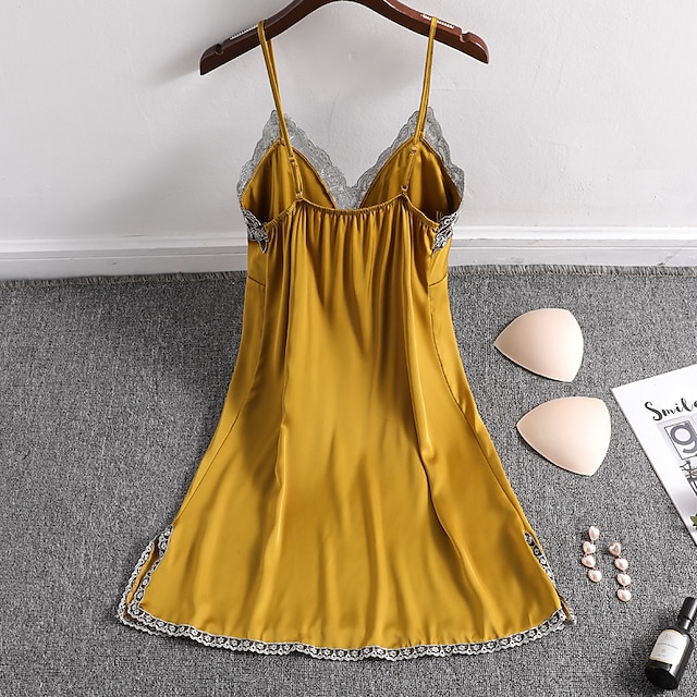 Womens Clothing Womens Sleep & Lounge | Womens Pajamas Nightgown 1 pc Pure Color Luxury Ultra Slim Fashion Home Beach Spandex Gi