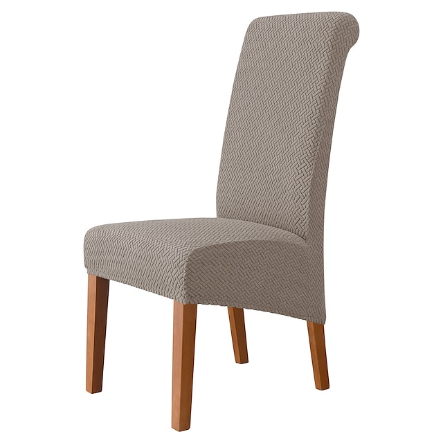  eetkamerstoelhoezen, stretch stoelhoes zwart groen spandex jacquard bordeauxrood hoge rugleuning stoelbeschermer hoezen stoelhoes met elastische band voor eetkamer, bruiloft, ceremonie, banket